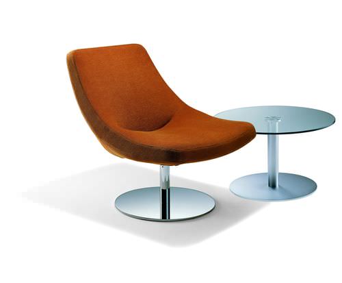 Moderner Kaminsessel - SURF - Casprini Gruppo Industriale - Stoff / mit Mittelfuß / drehbar