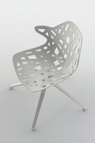 Stuhl / originelles Design - PELOTA - Casprini Gruppo Industriale - Aluminiumguss / drehbar / für Privatgebrauch