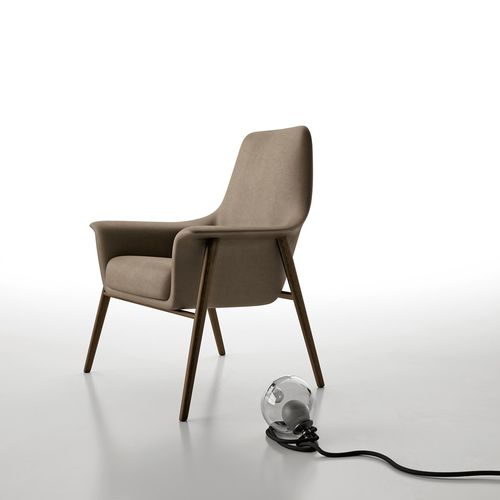 Sessel / skandinavisches Design - DAFNE - Dall'Agnese - Leder / Kunstleder / Stoff