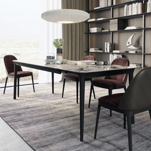Moderner Tisch - SMOOTH - Dall'Agnese - Eiche / Feinsteinzeug / Gestell aus Eiche