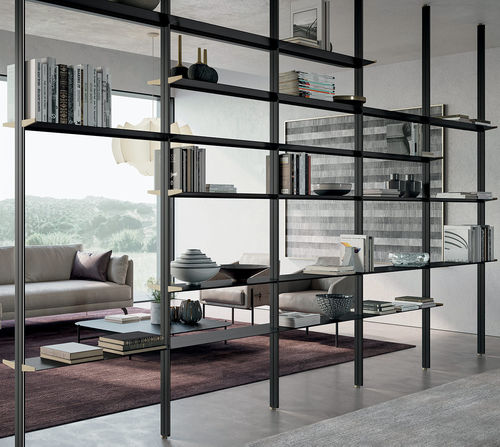 Wandmontiertes Regal - BAMBOO - Dall'Agnese - hoch / Trennwand / Decke/Boden