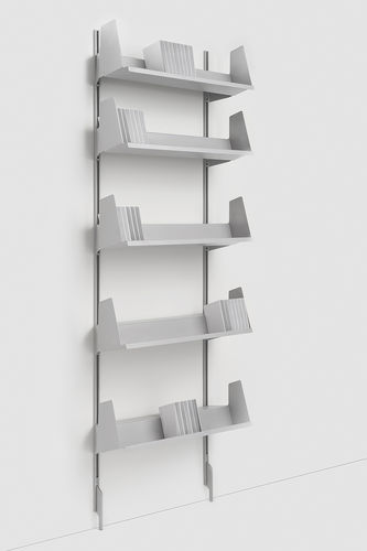 Wandmontiertes Bücherregal - SARMIENTO - Danese - modern / für Gewerbegebrauch / Blech