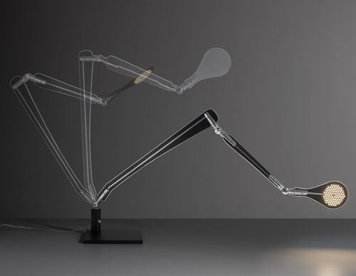 Tischlampe - INA - Danese - Aluminium / modern / mit Kabel