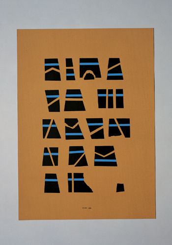 Druck auf Papiergrund - SCRITTURA ILLEGGIBILE DI UN POPOLO SCONOSCIUTO - Danese - Pigment / modern / für Gewerbegebrauch