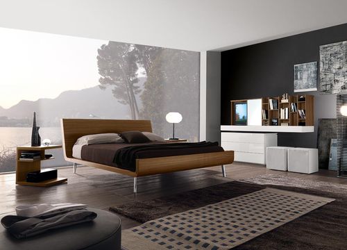 Doppelbett - KYR - Fimes dei Longoni di Longoni G.& C. - modern / Nussbaum