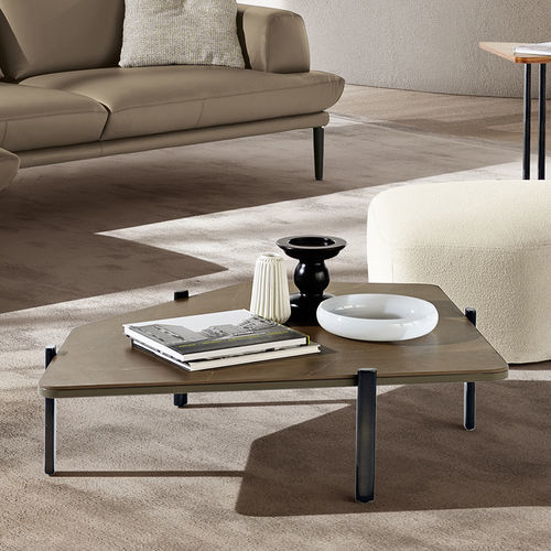 Moderner Couchtisch - Muzzle - maxdivani - Holz / Keramik / Gestell aus Metall