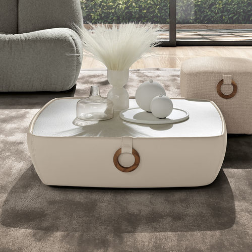Moderner Couchtisch - Tarkin - maxdivani - Leder / Stoff / Polster