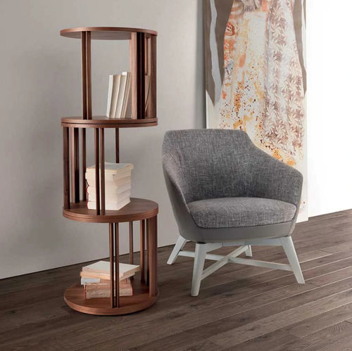 Moderner Sessel - LONDON - Pacini & Cappellini - Stoff / Leder / Esche