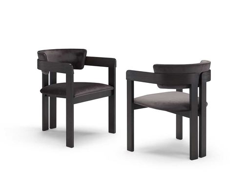 Moderner Esszimmerstuhl - INES - Pacini & Cappellini - für den Innenraum / Stoff / Kunstleder