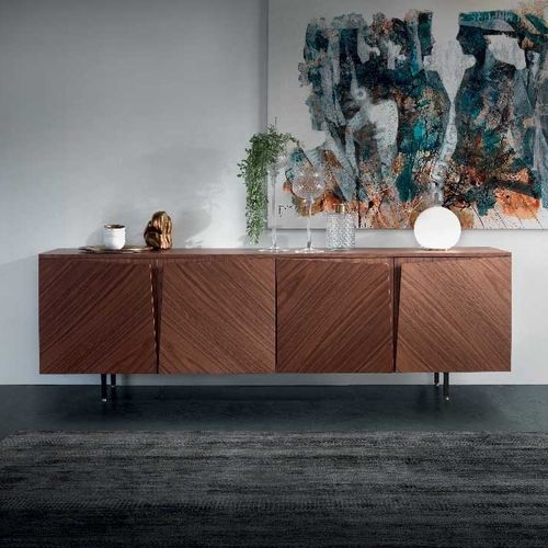 Hohes Sideboard - MILANO - Pacini & Cappellini - modern / Nussbaum / Massivholz