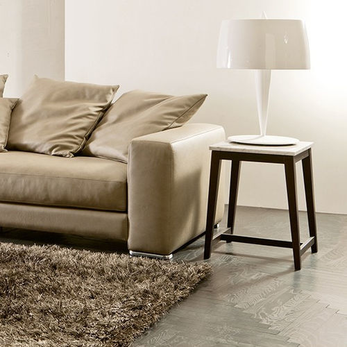 Moderner Beistelltisch - PRISMA - Pacini & Cappellini - Holzfurnier / Esche / Marmor