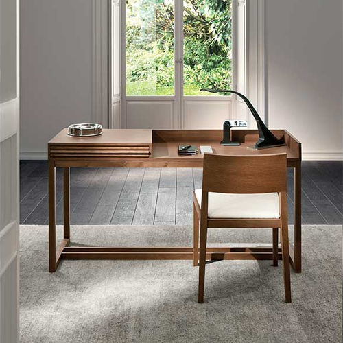 Bodenstehender Schreibtisch - ATHENA - Pacini & Cappellini - modern / Holzfurnier / gerade