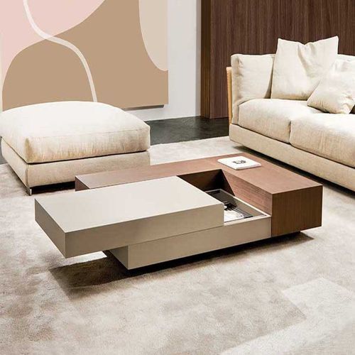 Moderner Couchtisch - ATOLLO - Pacini & Cappellini - Esche / Holzfurnier / Holzfaser