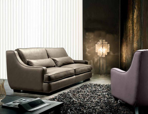 Klassisches Sofa - LEONARDO - Cava - Leder / braun / Zweisitzer