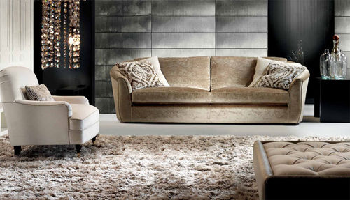 Klassisches Sofa - EVOQUE - Cava - Stoff / braun / Zweisitzer