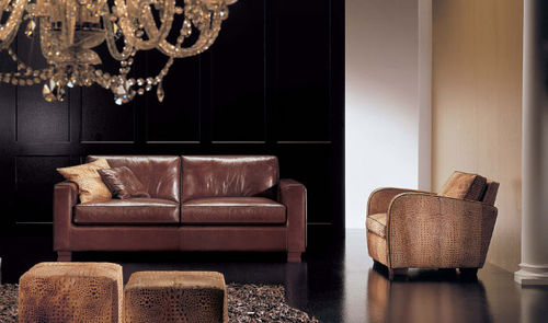 Modernes Sofa - NEW YORK - Cava - Leder / braun / Zweisitzer