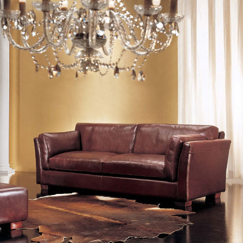 Modernes Sofa - MANHATTAN - Cava - Leder / braun / Zweisitzer