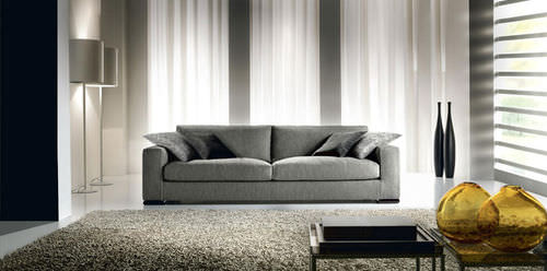 Modernes Sofa - MAX - Cava - Stoff / grau / 3 Plätze