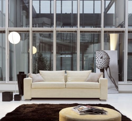 Bettsofa - PRATICO - Citterio Meda - modern / Stoff / weiß