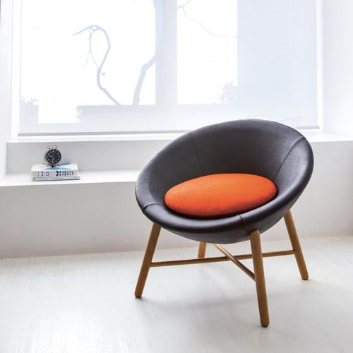 Moderner Sessel - COCOON : 1660 B95F - Cizeta - Stoff / Buche / Esche