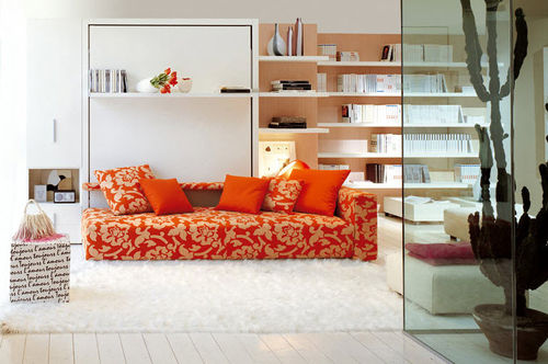 Bettsofa - ATOLL 000 - Clei - modern / Stoff / versenkbar
