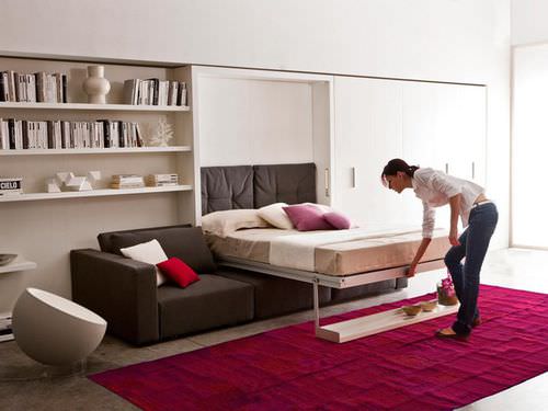 Modulsofa - SWING - Clei - Bett / modern / Stoff