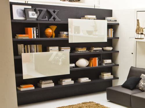 Modul-Bücherregal - BOISERIE - Clei - modern / Holz / lackiertes Holz