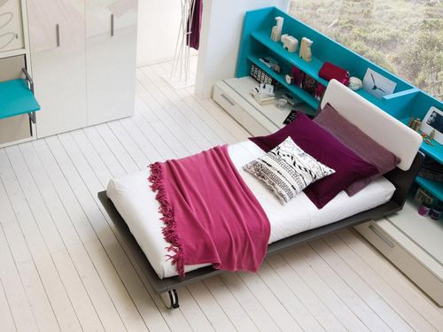 Einpersonenbett - FELIX - Clei - modern / für Kinder / mit Rollen
