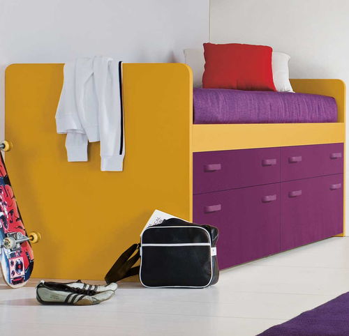 Einpersonenbett - LOBBY BOX - Clever - modern / für Kinder / mit Schublade