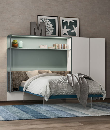 Weißes Kinderzimmer - start t02 - Clever - blau / grau / Holz