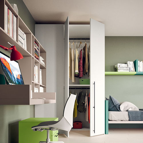 Begehbarer Kleiderschrank / Eck - Lite - Clever - modern / Holz / weiß