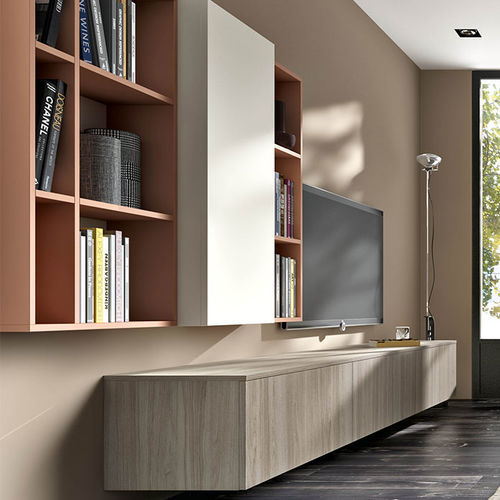 Moderne Wohnwand - Im20_l18 - Clever - melaminbeschichtet / Modul / mit Schubladen