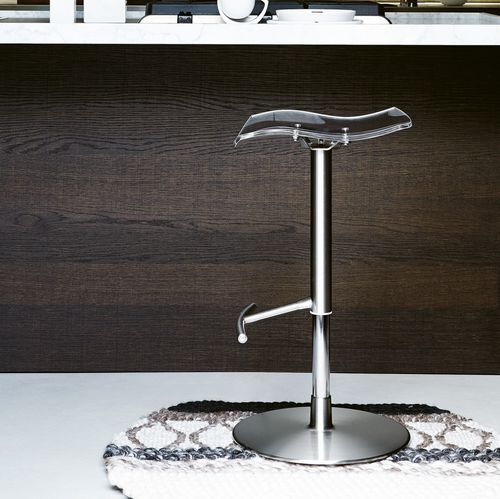 Moderner Arbeitshocker - DAYBYDAY : JOKER - Colico - Leder / Gestell aus Aluminium / Gestell aus Stahl