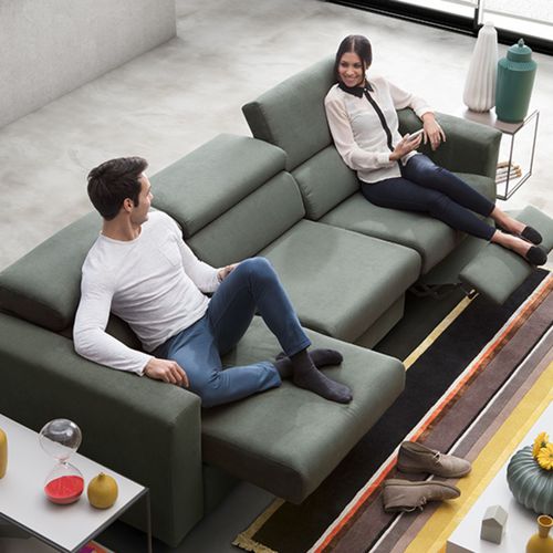 Modernes Sofa - FUSION D1   - ColombiniCasa - für Wohnzimmer / Stoff / Leder