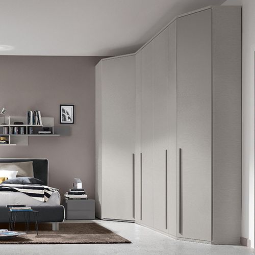 Eckkleiderschrank - GOLF M124   - ColombiniCasa - modern / lackiertes Holz / mit Schwingtür