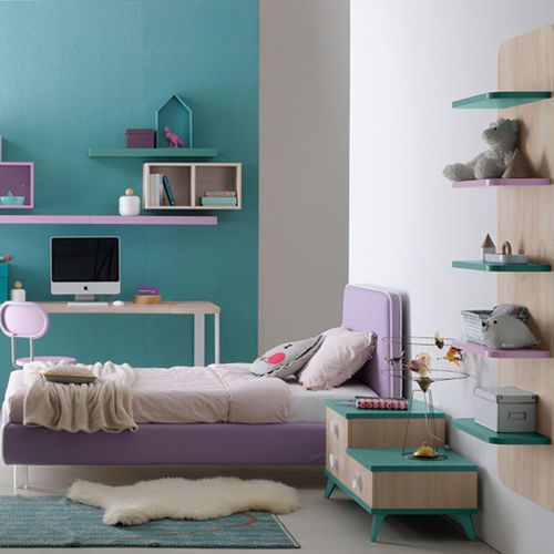 Violette Kinderzimmer - GOLF C117   - ColombiniCasa - lackiertes Holz / für Mädchen
