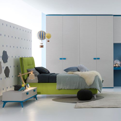 Blaues Kinderzimmer - GOLF C103  - ColombiniCasa - grau / lackiertes Holz / für Jungen