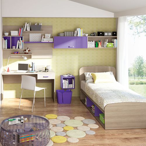 Violette Kinderzimmer - VOLO C105   - ColombiniCasa - lackiertes Holz / für Mädchen