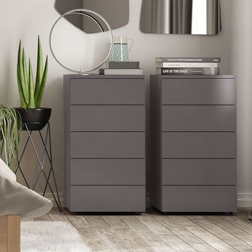 Moderner Chiffonnier - LINK M204  - ColombiniCasa - lackiertes Holz / grau
