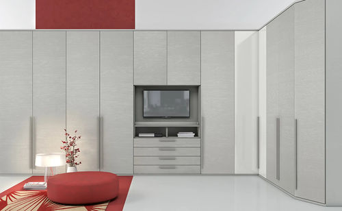 Eckkleiderschrank - GOLF W103  - ColombiniCasa - modern / lackiertes Holz / mit Schwingtür