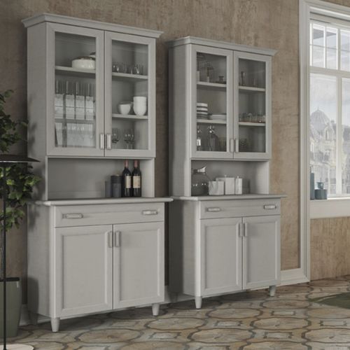 Klassischer Geschirrschrank - ARCADIA AS205 - ColombiniCasa - lackiertes Holz / Glas / für Gewerbegebrauch