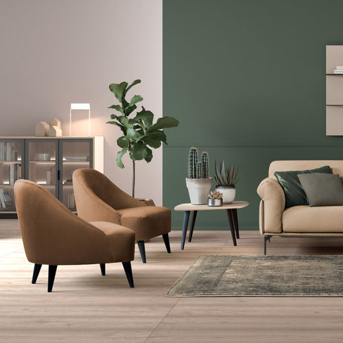 Moderner Sessel - GAE - ColombiniCasa - Leder / Stoff / beige