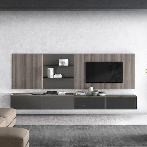 Moderne Wohnwand - VITALYTY LUCE C12   - ColombiniCasa - Metall / melaminbeschichtet / Modul