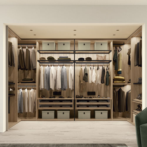 Wandmontierter begehbarer Kleiderschrank - VITALYTY SOGNO POSH - ColombiniCasa - Eck / modern / Holz
