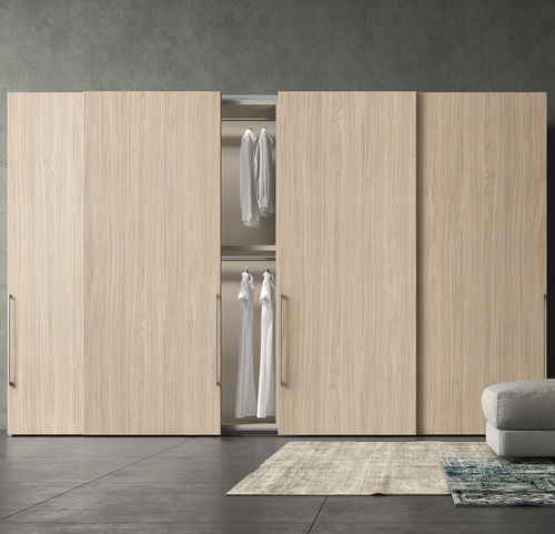 Moderner Kleiderschrank - VITALYTY CONCRETA 02 - ColombiniCasa - melaminbeschichtet / mit Schwingtür / mit Schiebetür