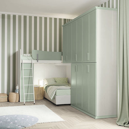 Weißes Kinderzimmer - ARCADIA EC06 - ColombiniCasa - grau / melaminbeschichtet / unisex