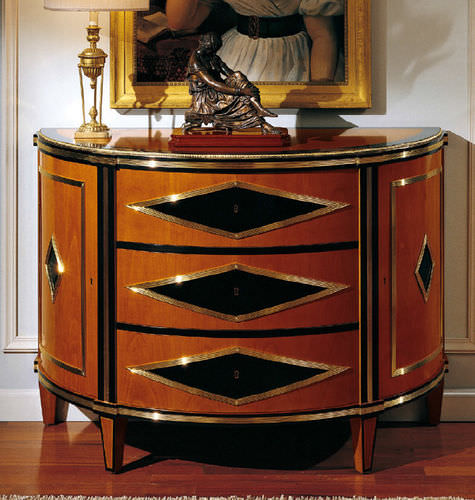 Empire-Stil-Kommode - 127 - Colombo Mobili - Holz / 3 Schubladen / braun
