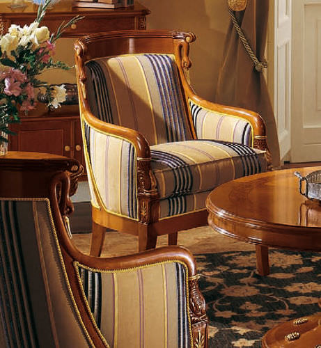 Empire-Stil-Sessel - 159 - Colombo Mobili - Kirschbaum / Ohren