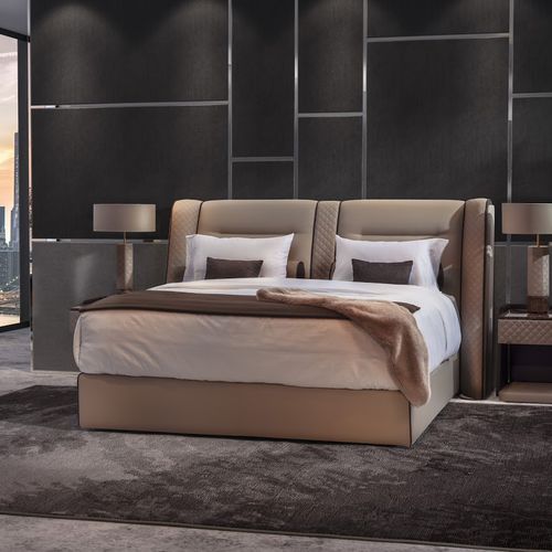 Kopfteil für Doppelbetten - Cosmopolitan - Colunex - modern / Stoff / braun