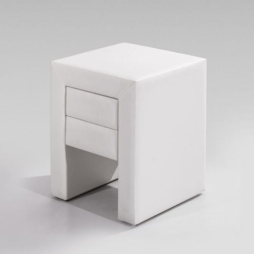 Moderner Nachttisch - U 40 - Colunex - Stoff / Marmor / Gestell aus Stoff